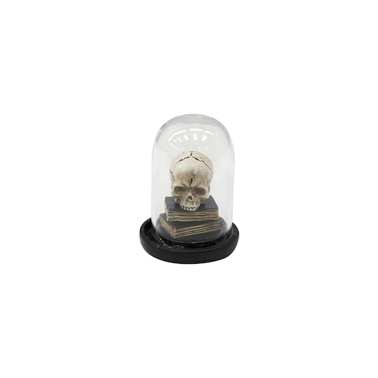 Michaels, Mini Skull & Books Cloche by Ashland® – Category: Halloween Miniatures
